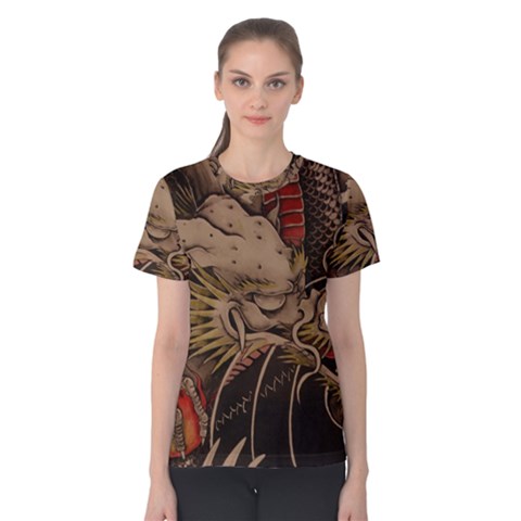 Chinese Dragon Women s Cotton Tee by BangZart