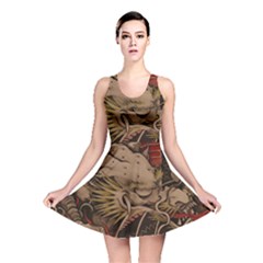 Chinese Dragon Reversible Skater Dress by BangZart