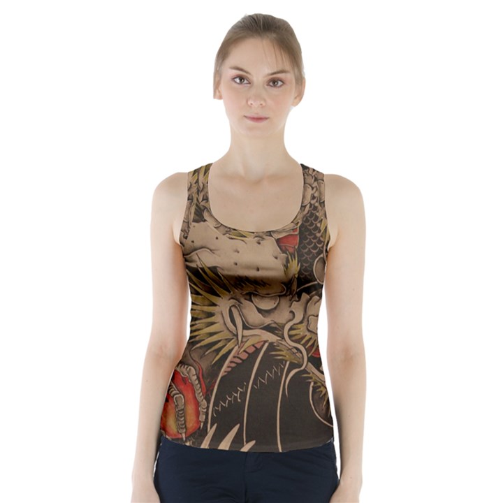 Chinese Dragon Racer Back Sports Top