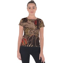 Chinese Dragon Short Sleeve Sports Top 