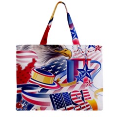 United States Of America Usa  Images Independence Day Zipper Mini Tote Bag by BangZart