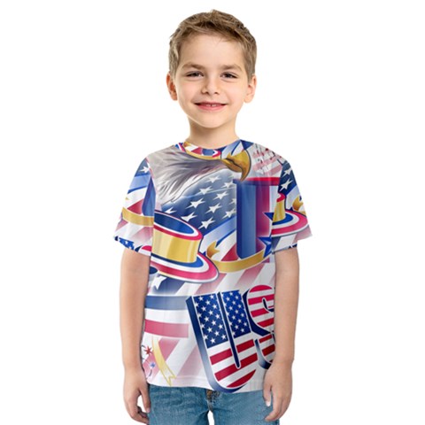 United States Of America Usa  Images Independence Day Kids  Sport Mesh Tee by BangZart