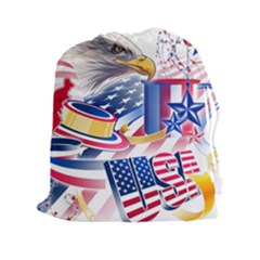 United States Of America Usa  Images Independence Day Drawstring Pouches (xxl) by BangZart