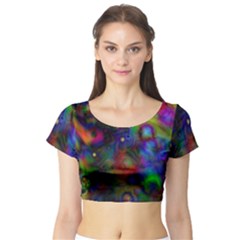 Full Colors Short Sleeve Crop Top (tight Fit) by BangZart