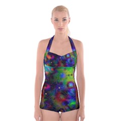 Full Colors Boyleg Halter Swimsuit  by BangZart