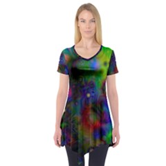 Full Colors Short Sleeve Tunic  by BangZart