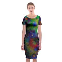 Full Colors Classic Short Sleeve Midi Dress by BangZart