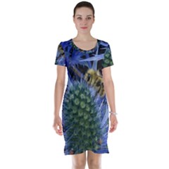 Chihuly Garden Bumble Short Sleeve Nightdress by BangZart