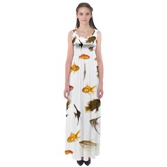 Goldfish Empire Waist Maxi Dress by BangZart