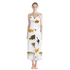 Goldfish Button Up Chiffon Maxi Dress by BangZart