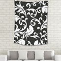 Vector Classicaltr Aditional Black And White Floral Patterns Medium Tapestry View2