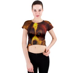 Cute 3d Dog Crew Neck Crop Top by BangZart