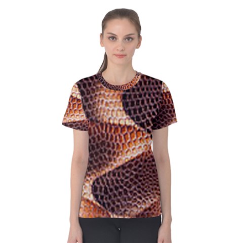 Snake Python Skin Pattern Women s Cotton Tee by BangZart