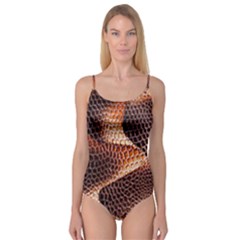 Snake Python Skin Pattern Camisole Leotard  by BangZart