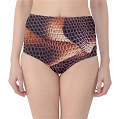 Snake Python Skin Pattern High-waist Bikini Bottoms by BangZart