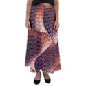 Snake Python Skin Pattern Flared Maxi Skirt View1