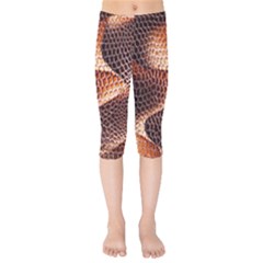 Snake Python Skin Pattern Kids  Capri Leggings  by BangZart