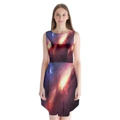 Digital Space Universe Sleeveless Chiffon Dress   by BangZart