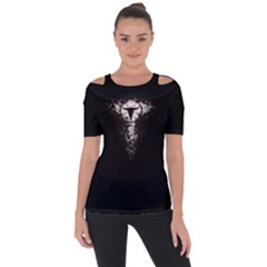 Dreamcatcher Shoulder Cut Out Short Sleeve Top