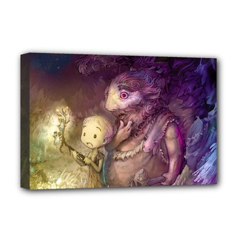 Cartoons Video Games Multicolor Deluxe Canvas 18  X 12   by BangZart