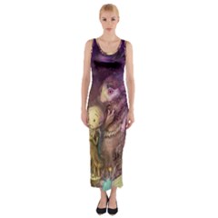 Cartoons Video Games Multicolor Fitted Maxi Dress by BangZart