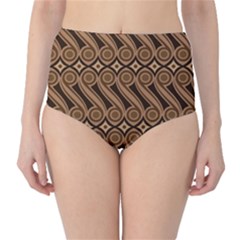 Batik The Traditional Fabric High-waist Bikini Bottoms by BangZart