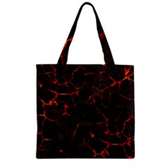 Volcanic Textures Zipper Grocery Tote Bag by BangZart