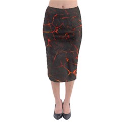 Volcanic Textures Midi Pencil Skirt by BangZart