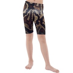 Snake Skin Olay Kids  Mid Length Swim Shorts by BangZart