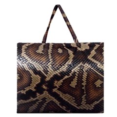 Snake Skin Olay Zipper Large Tote Bag