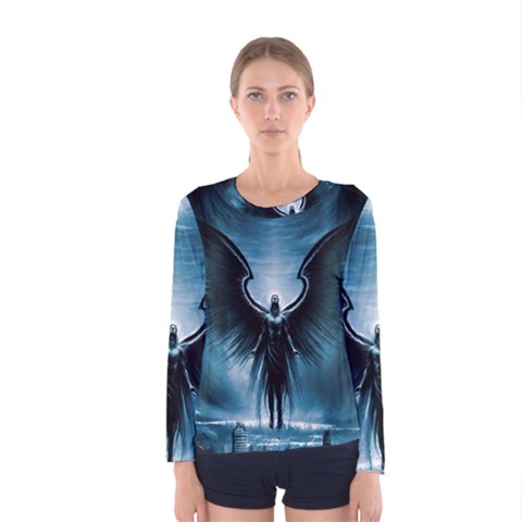 Rising Angel Fantasy Women s Long Sleeve Tee by BangZart