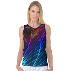 Cracked Out Broken Glass Women s Basketball Tank Top by BangZart