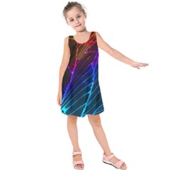 Cracked Out Broken Glass Kids  Sleeveless Dress by BangZart