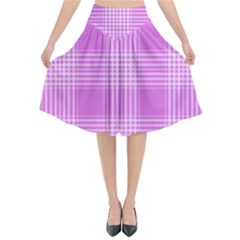 Seamless Tartan Pattern Flared Midi Skirt by BangZart