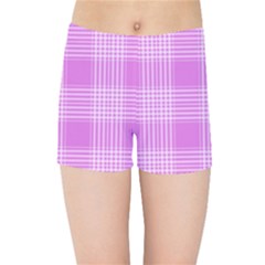 Seamless Tartan Pattern Kids Sports Shorts