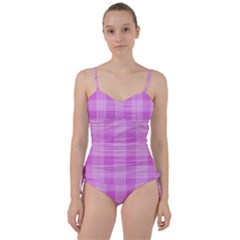 Seamless Tartan Pattern Sweetheart Tankini Set