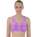 Seamless Tartan Pattern Back Weave Sports Bra View1