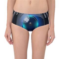 Camera Lens Prime Photography Mid-waist Bikini Bottoms by BangZart