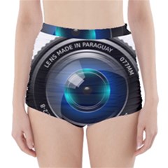 Camera Lens Prime Photography High-waisted Bikini Bottoms by BangZart