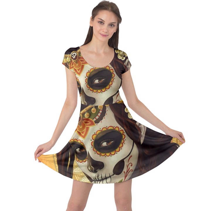 Fantasy Girl Art Cap Sleeve Dresses