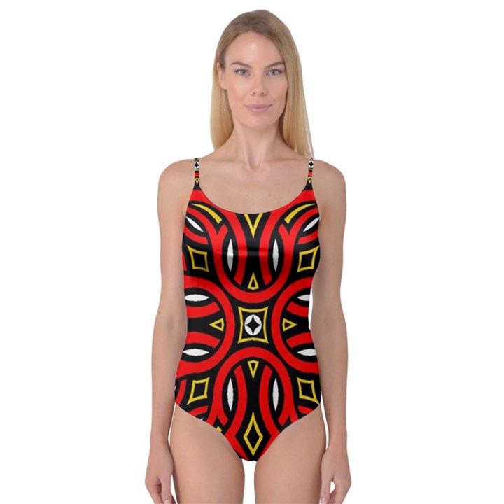 Traditional Art Pattern Camisole Leotard 