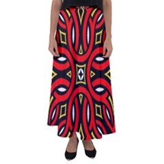 Traditional Art Pattern Flared Maxi Skirt by BangZart