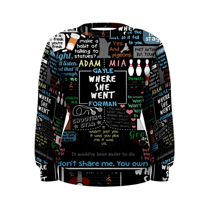 Book Quote Collage Women s Sweatshirt