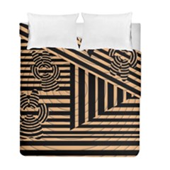 Wooden Pause Play Paws Abstract Oparton Line Roulette Spin Duvet Cover Double Side (full/ Double Size) by BangZart