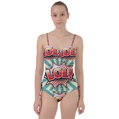 Lol Comic Speech Bubble  Vector Illustration Sweetheart Tankini Set