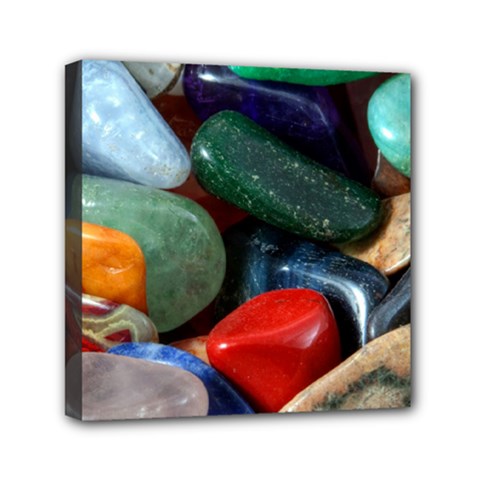 Stones Colors Pattern Pebbles Macro Rocks Mini Canvas 6  X 6  by BangZart