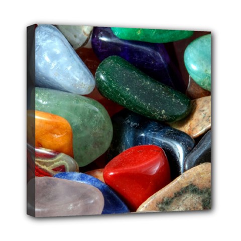 Stones Colors Pattern Pebbles Macro Rocks Mini Canvas 8  X 8 