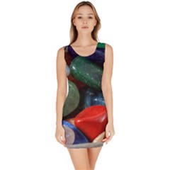 Stones Colors Pattern Pebbles Macro Rocks Bodycon Dress by BangZart