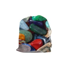 Stones Colors Pattern Pebbles Macro Rocks Drawstring Pouches (medium)  by BangZart