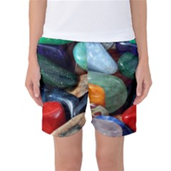 Stones Colors Pattern Pebbles Macro Rocks Women s Basketball Shorts